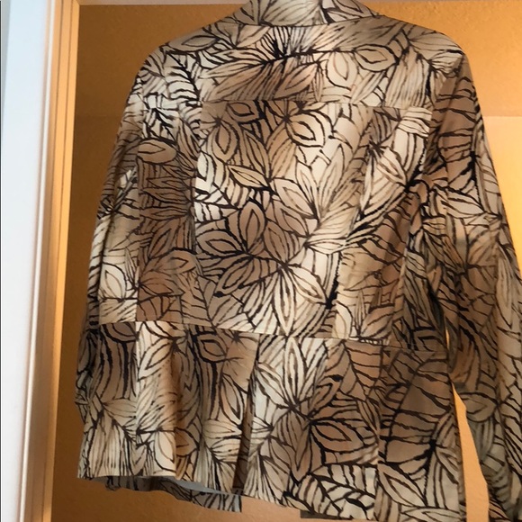 Coldwater Creek Sz 16 blazer tan brown pattern - Picture 3 of 3